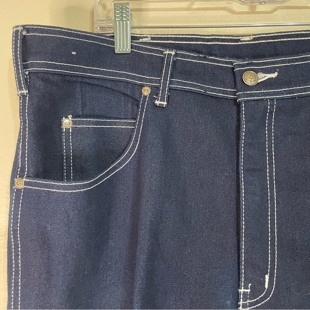 Sheplers Dark Blue Rodeo Jeans‎ sz 38 High Rise Mini Bootcut American Eagle - Picture 6 of 12